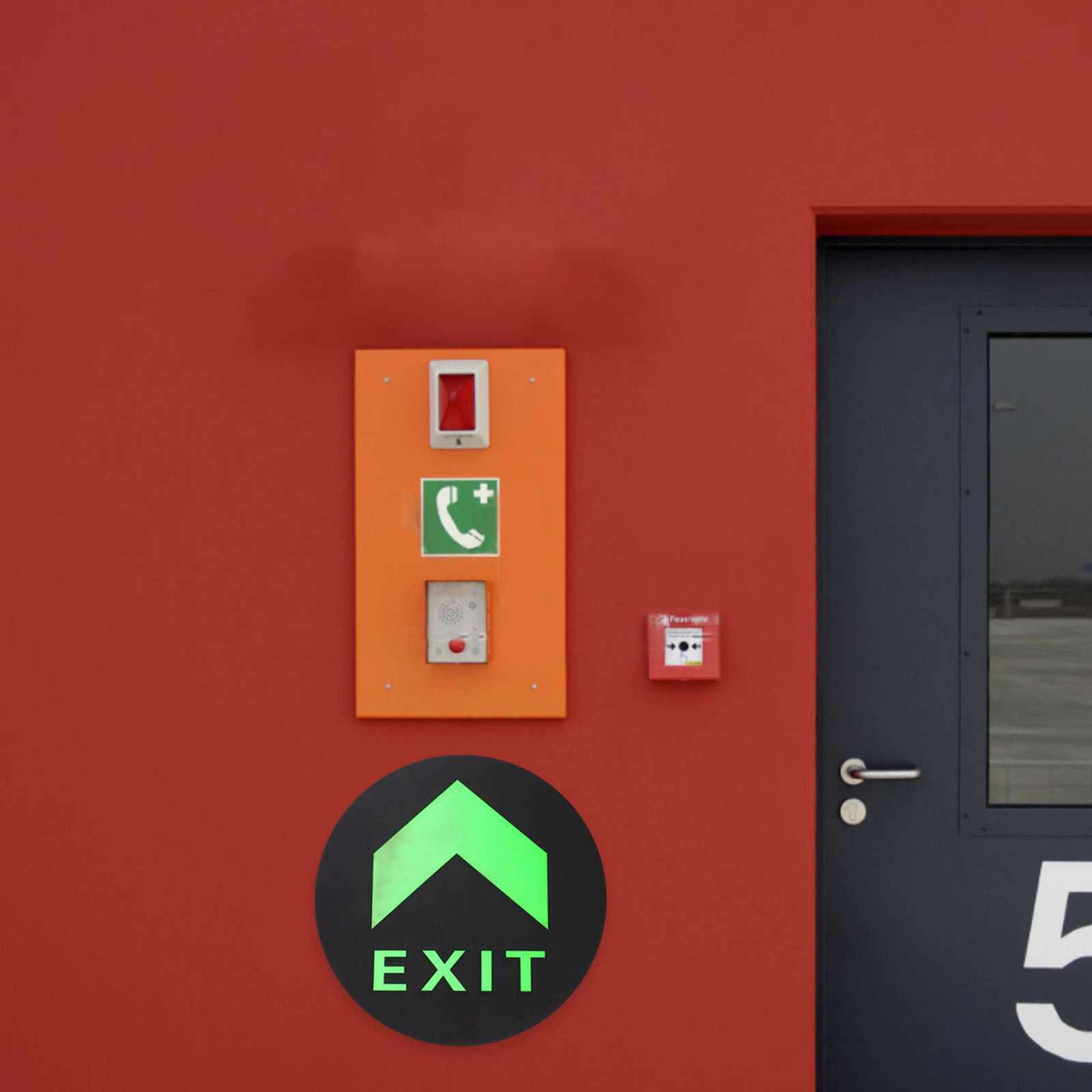 Emergency Exit Sign - 5 шт. светящихся в темноте напольных