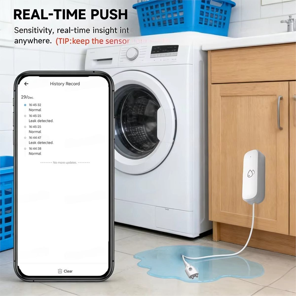 Water Alarm Sensor - Совместимый датчик протечки воды ZigBee с