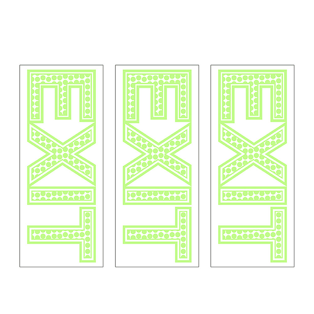3 шт. светящихся в темноте нак – обзор и цена Emergency Exit Sign