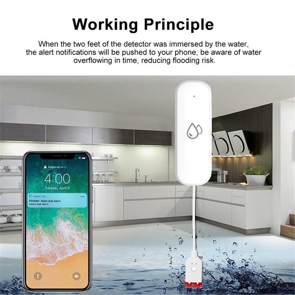Совместимый датчик протечки во – обзор и цена Water Alarm Sensor